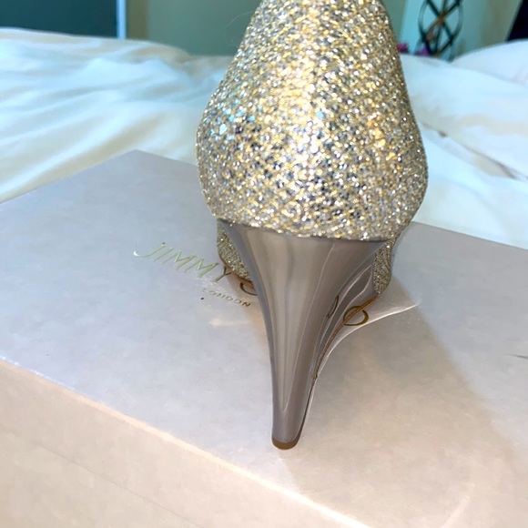 Jimmy choo Baxen wedges. Comfy and elegant! Wear under gowns/dresses - Picture 8 of 9